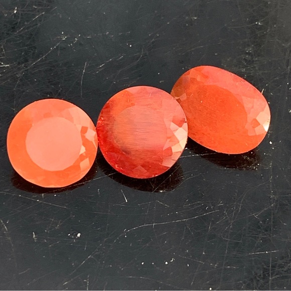 8.54Ct Natural Reddish Orange Andesine Labradorite Congo Lot - Picture 3 of 17